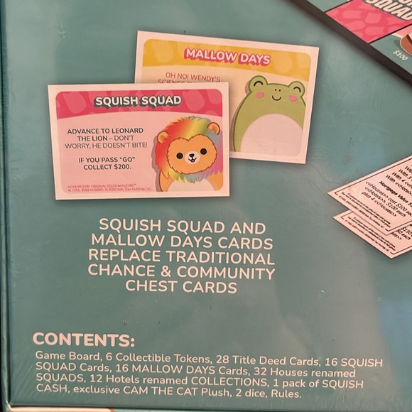 NWT MONOPOLY: Original Squishmallows Collector's Edition Game - Family Fun! - Picture 6 of 8
